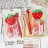 Set de Papelería Popular de Alta Calidad con Temática de Frutas Realistas Transfronterizo para la Temporada de Regreso a Clases, Pequeños Regalos para los Estudiantes de Clase