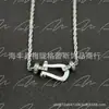 Collar con Hebilla de Herradura Incrustada de Diamantes Fred para Mujer, Chapado en Plata 925, Oro Rosa de 18 Quilates, Cadena Retorcida de Lujo Ligero con Colgante para Verano