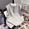 Nuevo Chal de Verano 2026 para Hombre, Versátil, sin Mangas, con Cuello Redondo, Media Cremallera, Transpirable, Holgado, Top Casual de Moda