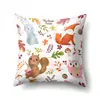 Funda de Almohada Geometría Animal de un Solo Lado Funda de Almohada de Oficina Funda de Almohada Lumbar Poliéster Funda de Almohada Simple para Sofá