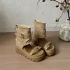 Botines de Suela Gruesa para Aumentar la Altura para Mujer, Nuevo Estilo Verano 2026, Sandalias Slip-On de Suela Suave para Mujeres Bajitas, Zapatos Romanos Internos para Aumentar la Altura