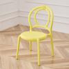 Cadeira Infantil com Encosto Circular Cadeira Criativa de Lazer Dopamina Casa Banco Pequeno Infantil Empilhável Cadeira de Plástico Simples