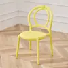 Silla infantil circular con respaldo personalizado, silla de ocio creativa, taburete pequeño dopamina para niños, silla de plástico simple apilable