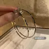 Pendientes de Aro Grandes Pendientes Redondos para Mujer Corea del Sur Temperamento Personalidad Círculo Pendientes de Moda Pendientes de Celebridad Cibernética de Plata de Ley Pendientes Largos