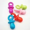 Venta al por mayor de fábrica cuentas acrílicas color sólido agujero para colgar chupete cuentas sueltas accesorios para joyería DIY material de cuentas hecho a mano