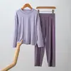 Pijama Infantil de Modal para Niños Conjunto de Manga Larga para Adolescentes Ropa para Casa Seda de Hielo Tallas Mediana y Grande Ropa de Aire Acondicionado para Estudiantes