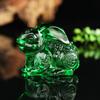 Estatueta de Animal em Cristal Coelho do Zodíaco Artesanato Multicolorido Decoração de Presente Ornamento de Fortuna Bola de Cristal