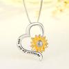 Collar con colgante de girasol de pintura más vendido de Amazon Eres mi luz de sol Colgante de flor de diamante