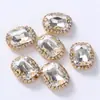 Modelo Completo Vidrio Blanco Hebilla de Cristal de Diamante Garra Soldada Borde de Diamante Joyería DIY Accesorios para Ropa Cadena de Garra Joyería de Diamante
