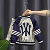 2640 abrigo para niño primavera y otoño 2023 nuevo estilo occidental cárdigan de primavera para bebé ropa para niños uniforme de béisbol estilo coreano