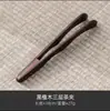 Pinça de Madeira de Ébano para Beber e Preparar Chá, Pinça Antiderrapante de Alta Qualidade, Colher de Chá, Acessórios de Chá Kung Fu