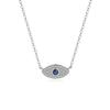 Yuanfan Plata de Ley 925 Retro Circonita Ojo del Diablo Collar para Mujer Nicho Moda Transfronteriza Cadena para Clavícula Stock al por Mayor