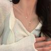 Collar de lazo con microincrustaciones de circonitas para mujer, ligero, lujoso, de alta gama, con accesorios de temperamento simple, cadena de clavícula famosa en Internet.