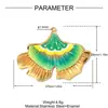Colgante de Acero Inoxidable con Forma de Corazón Europeo y Americano de Tamaño Grande con Goteo de Aceite, Pescado DIY para Mujer, Pendientes de Manzana Pera, Colgante de Joyería