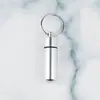 Garrafa de pendurar selada à prova d'água para exterior em liga de alumínio, chaveiro para pílulas de emergência, estojo à prova d'água para armazenamento de adaptador de celular
