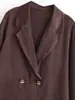 Traje Retro Francés de Color Melard con Efecto Arrugado y Caída, Ropa para Mujer de Comercio Exterior Transfronterizo, Novedad Primavera/Verano 2026