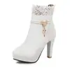 Novos sapatos femininos de comércio exterior, botas de tamanho grande, novas botas femininas 2026, sapatos femininos de salto alto com salto grosso, disponíveis no AliExpress