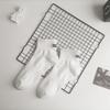 Meias SUPRSOX masculinas de cor sólida, bordadas, tubo curto, meias de basquete, pretas, primavera e verão, vintage, esportivas, femininas, meias de algodão branco