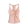 2526-25 Nuevo Estilo de Verano Americano Sexy Estilo Pura Pasión Espalda Descubierta Cruz en el Pecho Chaleco de Encaje