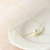 Nafoge Joyería de Plata al por Mayor Moda Joker Set de Cadena de Plata con Colgante de Perla de Agua Dulce Natural Collar de Plata de Ley 925