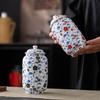 Nuevo Tarro de Cerámica Hexagonal Azul y Blanco Estilo Chino para Té, Capacidad de Media Libra, Pie Decorativo de Cerámica para el Hogar
