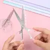 Tesoura de Escritório Simples Transparente Portátil Pequena para Estudantes
