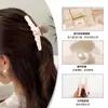 Grace Jewelry Pasador de Pelo Estilo Francés Perla Gama Alta Patrón de Carey Pinza de Tiburón Accesorio Versátil para el Cabello para Mujeres