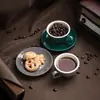 Xícara de café expresso, esmaltada estilo italiano, de parede grossa, extra grande, padrão europeu, xícara e pires de café coloridos clássicos, 80ml