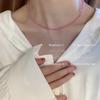 Me Encanta Este Collar Rosa de Cristal Zizi Apilado a Mano Estilo Ins Retro Fresco Cadena para la Clavícula Versátil y a la Moda