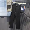 Calça masculina de veludo cotelê slim reta lavada para o inverno com forro de fleece, espessa, à prova de vento, quente, adequada para o trabalho e uso casual