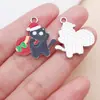 20 Nuevos Goteo de Aceite Blanco K Trineo de Navidad Gato Manzana Aleación Accesorios DIY Colgante de Pulsera Colgante Amazon