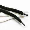 Venda Direta de Fábrica de Cadarços em Estoque, Cadarços Redondos Preto e Branco 6mm de Fio de Poliéster, Cordões para Cintura de Roupas, Tiras com Rosca