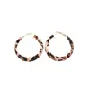 Pendientes Retro Europeos y Americanos de Otoño e Invierno con Estampado Geométrico de Leopardo en Piel Lujo Accesible Pendientes de Gama Alta Pendientes de Moda Elegantes y con Estilo para Mujer