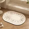 Tapete de Chão para Banheiro Estilo Simples para Uso Doméstico, Absorvente de Água, Antiderrapante, Resistente à Sujeira, Cortável, Secagem Rápida, Resistente ao Desgaste Tapete de Chão de Terra de Diatomáceas