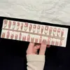 Blanco Leche Francés Gasa Suave Uñas Portátiles Puntas de Uñas Artesanales Puras Cuentas de Vidrio Ojo de Gato Nuevo Estilo Manicura Prehecha Uñas Portátiles