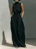 Novidades Primavera/Verão 2026 Em Estoque E-commerce Transfronteiriço Roupas Femininas Europeias e Americanas Estação Independente Algodão Linho Sem Mangas Calça Longa Conjunto Casual Feminino