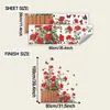 Decalque de Parede Autoadesivo para Casa, Decoração de Jardim, Roseira Fun-C144 Export com Borboletas Voando - Atacado