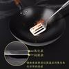 Wok Zhangqiu Olla de Hierro Tradicional Oficial Insignia Wok Antiguo para Hogar Sartén Antiadherente Sin Recubrimiento para Estufa de Gas