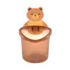 Porta-escovas de dentes para banheiro, pente de cabeceira de parede para banheiro, elástico, caixa organizadora de cosméticos, suporte para pasta de dente em formato de urso.
