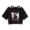 Camiseta con estampado de dibujos animados de Spell Battle Jujutsu Kaisen, informal, de verano, popular, de manga corta para mujer
