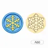 Sellos de Cera Serie Navideña con Diseños de Muñeco de Nieve, Copo de Nieve y Reno, Varios Estilos, Cabezales de Cobre para Diario y Sellado de Sobres