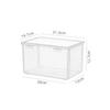 Caixa de Armazenamento de Mesa Estilo Japonês Transparente Caixa de Armazenamento para Máscaras de Algodão Cosméticas para Cuidados com a Pele Caixa de Armazenamento Cosmético à Prova de Poeira