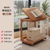 Mesa de Centro Móvil con Tapa Abatible Mini Sofá Mesa Auxiliar Estante de Almacenamiento para Apartamento Pequeño Mesa de Noche para Dormitorio Mesa Pequeña con Ruedas