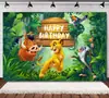 Amazon Nuevo Rey León Bosque Selva Mundo Equipo Wang Wang Temática Cumpleaños Infantil Fondo Fotográfico Tela