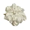 Goma de pelo satinada blanca con estrella estilo francés para mujer, de alta gama, delicada, suave, accesorio para el cabello, coleta estilo perezoso