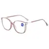 Gafas de Lectura Estilo Europeo y Americano con Protección contra Luz Azul, Apariencia Juvenil, Montura Grande, Monturas Coloridas Versátiles para Mujer