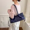 Bolsa de Tote de Nylon de Moda Súper Popular Estilo Perezoso Diseño de Cierre de Cordón Versátil para Viajar Bolso de Hombro Único