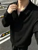 Sudadera con Cuello Textura Retro Americana para Hombre Otoño Tendencia Marca Holgada Casual Versátil Tacto de Alta Gama Camiseta de Manga Larga