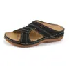 Zapatos de mujer de talla grande de comercio exterior europeo y americano verano 2023 Sandalias de mujer europeas y americanas con cuña plataforma transpirable sandalias huecas al por mayor