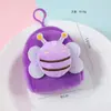 Bolsa de monedas de peluche de abeja de dibujos animados, mini bolsa para estudiantes, colgante para llavero, linda bolsa portátil para guardar auriculares